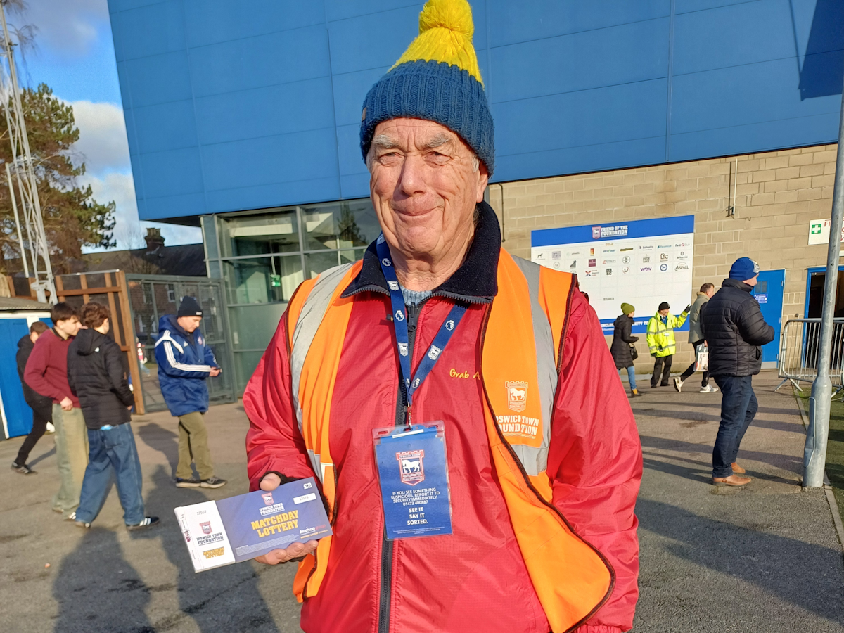 Ipswich Town Foundation lottery ticket salesman